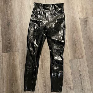 Spanx Patent Leather Leggings Pants Size Medium